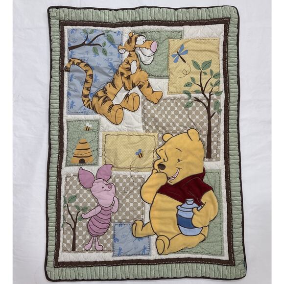 Disney Baby Winnie The Pooh Crib Nursery Bedding Blanket Sheet Dust Ruffle Set - Picture 2 of 12